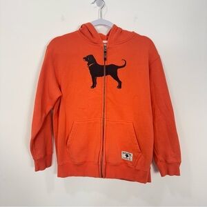 The Black Dog Kids Classic Full Zip Orange Sweatshirt Unisex X-Large XL